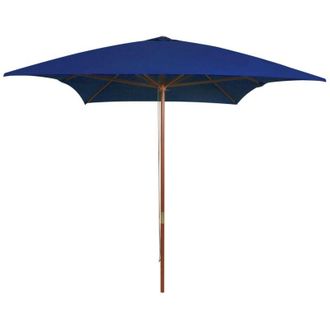 vidaXL Sombrilla De Jard&iacute;n Con Palo De Madera Azul 200x300 Cm Vidaxl
