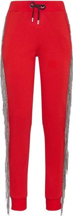Philipp Plein Broeken, Dames, Rood, S, Katoen, Trainingsbroeken