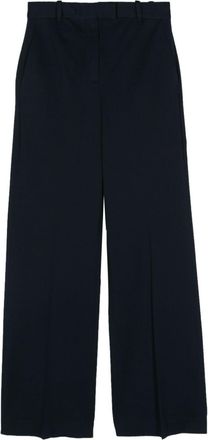 Circolo 1901 piqué straight trousers - women - Cotton/Elastane/Cotton/Elastane - 38 - Blue