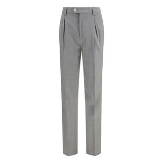 Brunello Cucinelli Pantalones Dynamic Wool - Trousers - Hombre - Gris - S