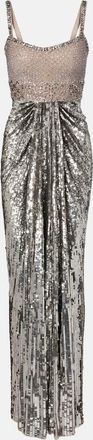 Jenny Packham Abito lungo Only You in tulle e paillettes