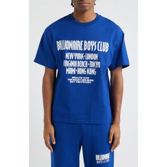 Billionaire Boys Club BB Club Boxy Fit Cotton Graphic T-Shirt in Sodalite Blue at Nordstrom, Size Xx-Large