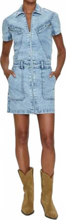 Pistola Denim Brix Aviator Mini Dress In Meridien