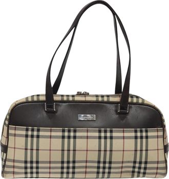 Burberry Beige Canvas Handbag (Pre-Owned)
