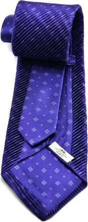 Castangia Zijden stropdas met patroon - Paars