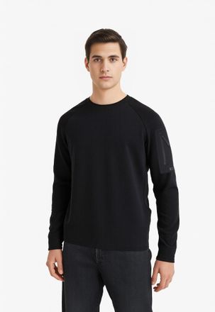 Boss Green by Hugo Boss Sweatshirt BOSS GREEN CN Urban Tech, Herren, Gr. XXL, schwarz (schwarz001), Sweatware, Obermaterial: 39% Baumwolle, 39% Modal, 17% Polyester, 5% Elast