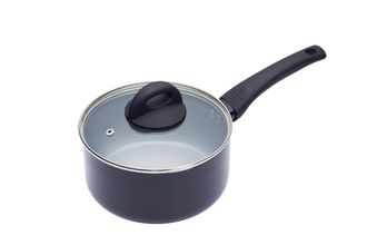 MasterClass MasterClass 4pc Ceramic Non-Stick Saucepan Set, Includes 14cm Milk Pan & 3x Induction-Safe Saucepans Sized 16cm, 18cm & 20cm in Grey | Size: Large