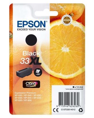 Epson Oranges Singlepack Black 33xl Claria Premium Ink