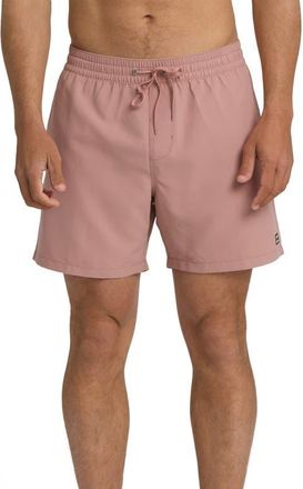 Billabong All Day Layback Swim Trunks in Ash Rose at Nordstrom, Size Xx-Large