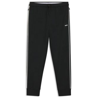 BOSS Triangle-jacquard track pants with rubberized logo