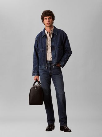 Calvin Klein Jeans Straight-Jeans CALVIN KLEIN JEANS STNDRD STRGHT JEANS, Herren, Gr. 30, L&auml;nge 34, oil slick, Denim/Jeans, Obermaterial: 99% Baumwolle, 1% Elasthan, uni