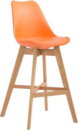 Clp Taburete Cannes Estructura De Polipropileno Naranja Natural