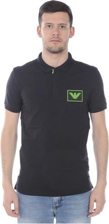Emporio Armani Polo Shirt - Heren - Polos - Zwart - L - Katoen - Tops