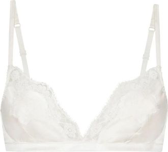 Dolce & Gabbana Soft-Cup Satin Bra With Lace Detailing