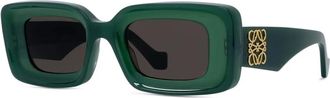 Loewe Lw 40101I Anagram Rechthoekige Zonnebril - unisex - Zonnebrillen - Groen - ONE Size - Accessoires