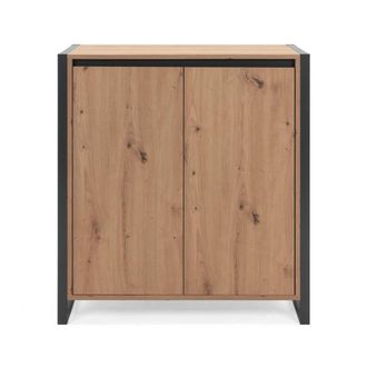 Calicosy Aparador de almacenaje 2 puertas 80 cm - Acabado madera clara