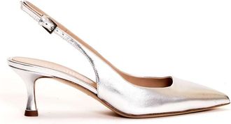 Ninalilou Slingback Pump - Dames - Pumps - Grijs - 36 1/2 EU - Leer - Schoenen