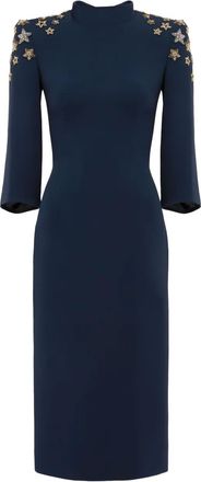 Jenny Packham Abito midi con decorazione - Blu