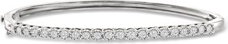 Ross-Simons Diamond Oval Bangle Bracelet in Sterling Silver