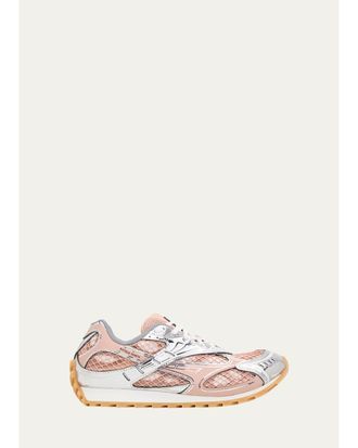 Bottega Veneta Womens Orbit Metallic Net Runner Sneakers