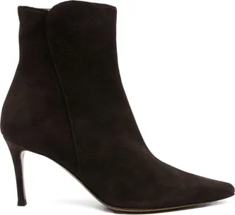 Roberto Festa Milano Pointed Toe Ankle Boots With Mid-Height Stiletto Heel