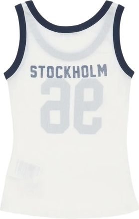 Acne Studios sleeveless tank top - women - Viscose/Nylon/Cotton/Elastane - M - White