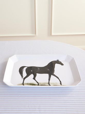 Astier De Villatte + John Derian Piatto Da Portata In Ceramica Horse - Bianco