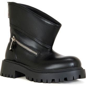 Azalea Wang Mohsen Lug Sole Bootie in Black at Nordstrom Rack, Size 7.5