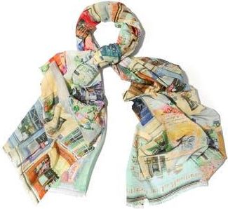 Saachi Spring Print Scarf in Green Multi at Nordstrom Rack