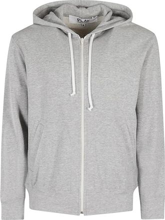 Comme Des Gar&ccedil;ons Red Heart Hoodie Sweatshirt - Heren - Vesten met rits - Grijs - M - Hoodies & sweatvesten