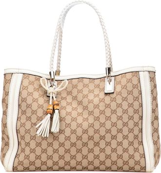 Gucci Borsa tote Bella media in tela GG 2000-2015 - Marrone