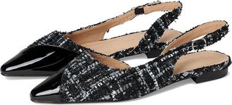 Journee Collection Daphnne Womens Flat Shoes Black/Tweed : 9.5 M, Synthetic