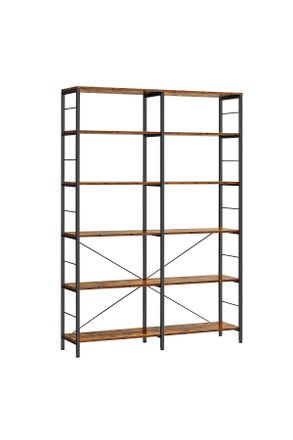 Boxxx Regal, Braun, Schwarz, Holzwerkstoff, Vintage, 12 F&auml;cher, 120x172.5x30 cm, Typenauswahl, stehend, in verschiedenen Gr&ouml;&szlig;en erh&auml;ltlich, Wohnzimmer, Wohn