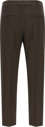 Brunello Cucinelli Womens Brown Virgin Wool Dress Pants