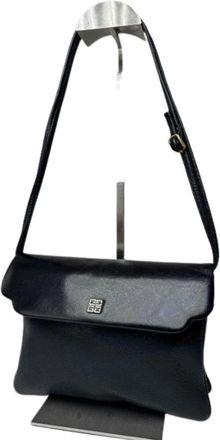 Givenchy Pre-owned Leather Shoulder Bag - Dames - Vintage Schoudertas - Zwart - ONE Size - Leer - Vintage