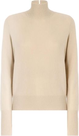 Pinko Nizza Maglia 90Lana - Dames - Coltruien - Beige - S - Truien & Vesten