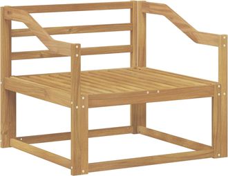 vidaXL Sof&aacute; Intermedio De Exterior Madera De Acacia S&oacute;lida Blanco Vidaxl