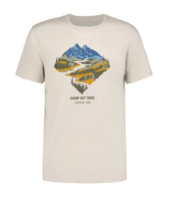 Icepeak T-Shirt ICEPEAK H T-SHIRT MOSBACH, Herren, Gr. XXL, gelb (powder), Obermaterial: 100% Baumwolle, Shirts T-Shirt, sportlicher Stil, aus Baumwolle