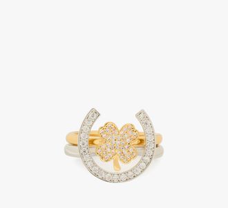 Kate Spade New York Lucky Charm Stacking Ring Set