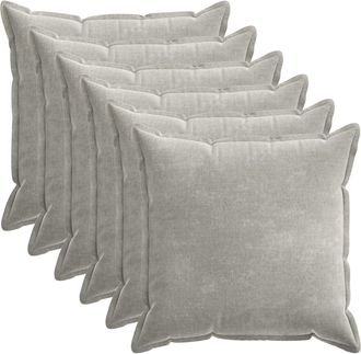vidaXL Funda De Almohada 6 Uds. Houten Gris Claro 65 X 65 Cm Vidaxl