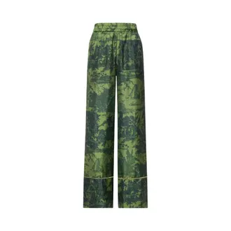 Pierre-Louis Mascia Wide Trousers, female, Green, Size: XS Aloegum Palazzo Trousers