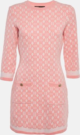 Maje Pink Jacquard Knit Roadina Dress