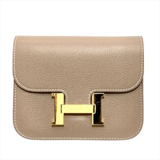 Herm&egrave;s Etoupe Gray Gray Wallet (Bi-Fold) (Pre-Owned)