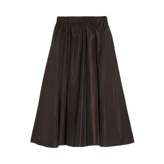 Aspesi Falda Mia de tafet&aacute;n - Skirts - Mujer - Marr&oacute;n - XS