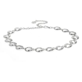 Steve Madden Organic Ring Chain Belt in Silver at Nordstrom Rack, Size Large/x-Large