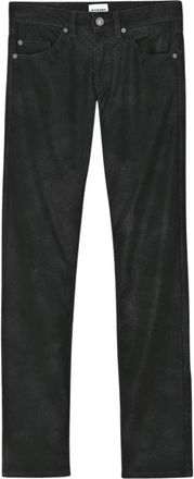 Isabel Marant Kelsie Slim Broeken - Dames - Slim Fit Broeken - Zwart - S - Leer - Broeken