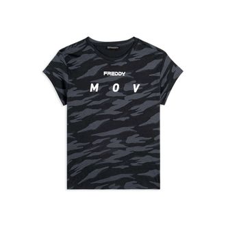 Freddy T-shirt camouflage con maniche ad aletta