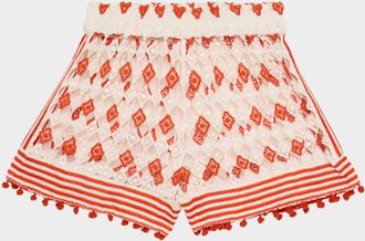 Ramy Brook Cordelia Crochet Coverup Mini Shorts