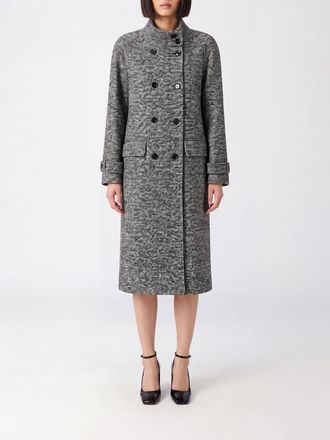 Dolce & Gabbana Cappotto lungo doppiopetto in lana con collo alto e martingala