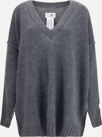 Maison Margiela Maglione oversize con scollo a V Woman S